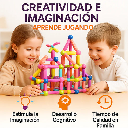 Sticky Blocks | 42 piezas magnéticas para niños que aprenden jugando