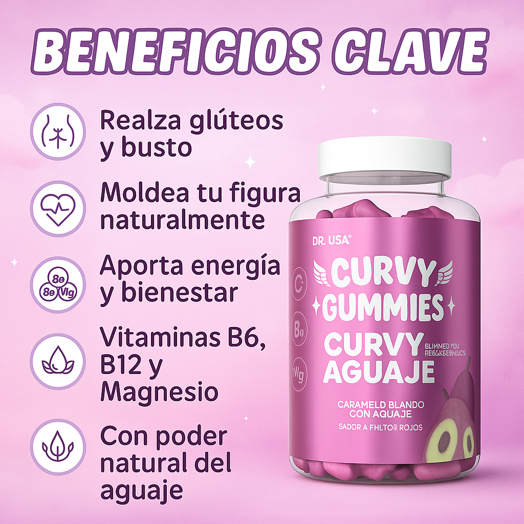 🍑 Curvy Gummies™ | El secreto natural para unas curvas soñadas