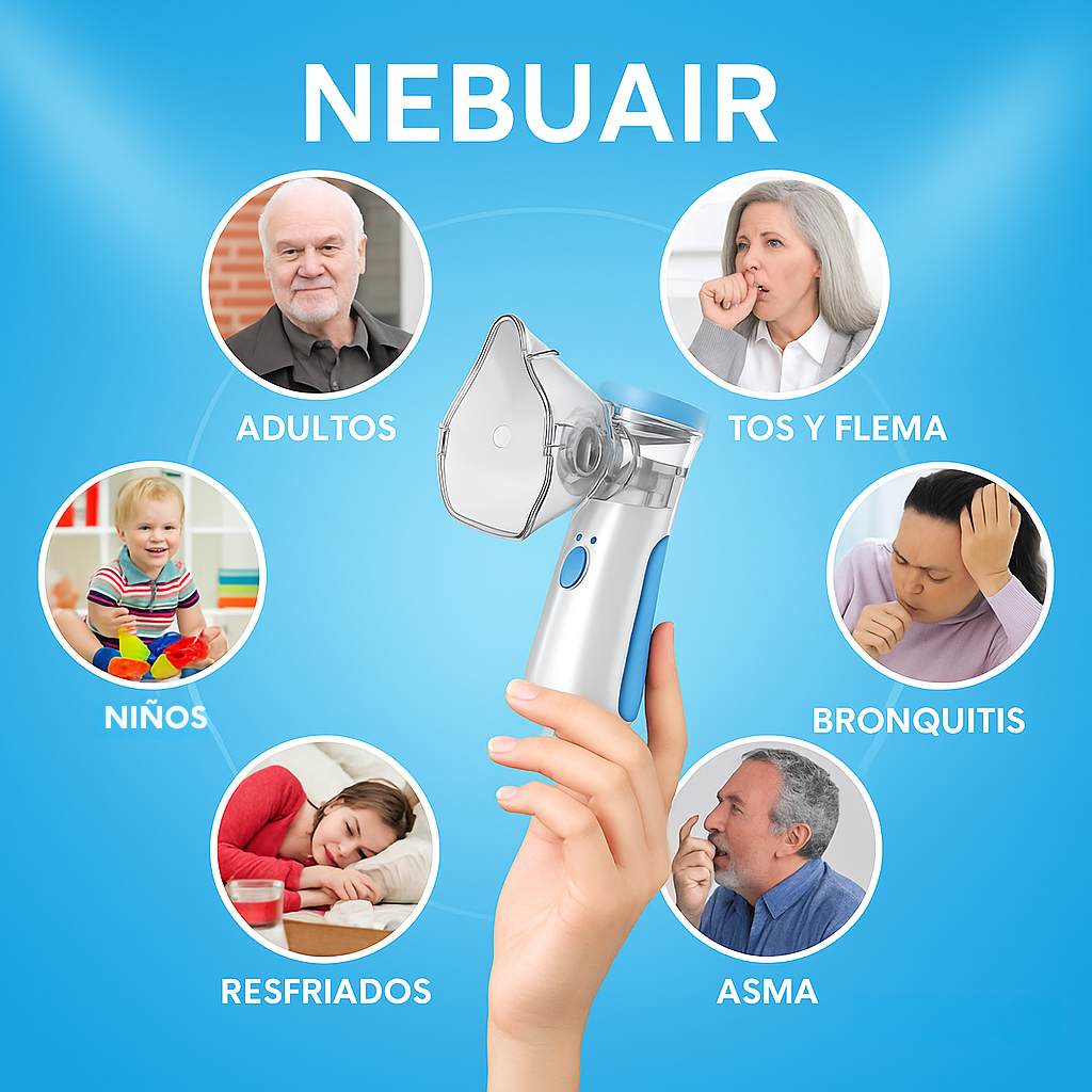 Nebulizador Portátil NebuAir® | Alivio respiratorio al instante💨